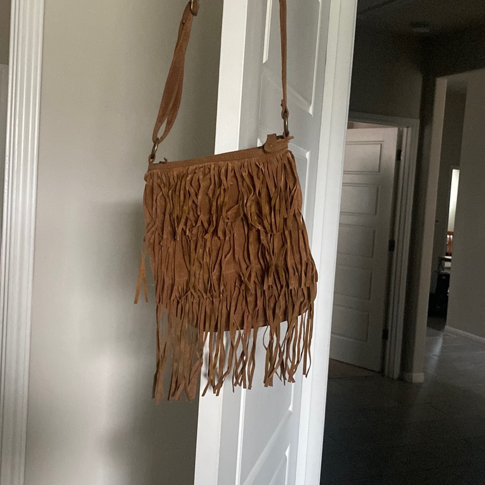 Brown side purse